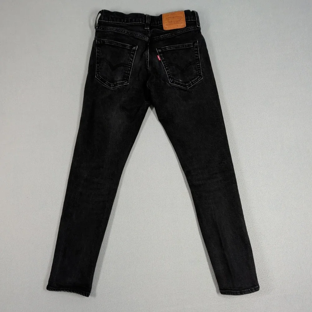 Levi's Jeans Men 29x30 Black 512 Skinny Fit 28833-0848 Denim Casual BIG E